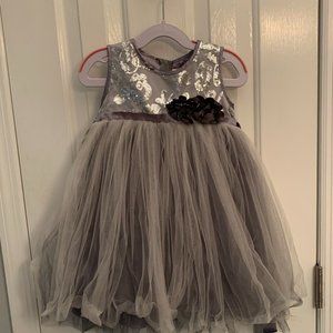 Popatu Grey Sparkle Dress Size 4T